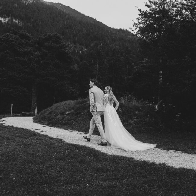 intimate alpine wedding ceremony in natural alpine setting