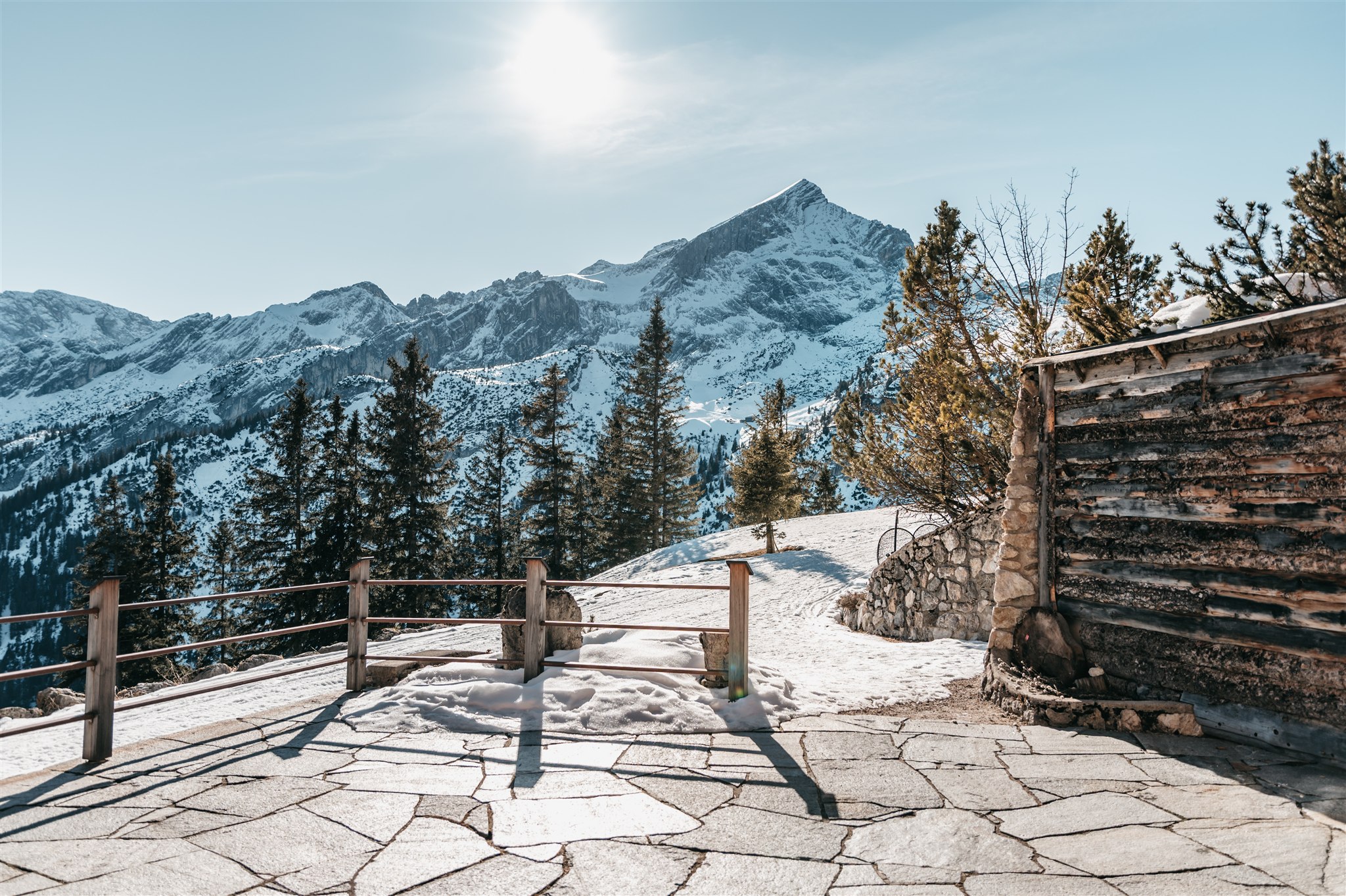 Alpine mountain landscape for wedding planning in the Alps